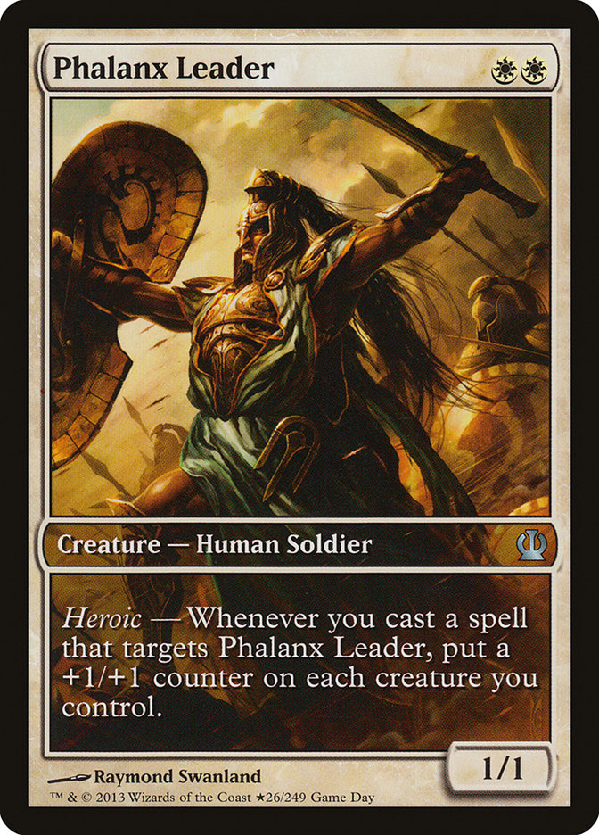 Phalanx Leader (Game Day) (Extended Art) [Theros Promos] | Game Grid - Logan