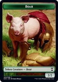 Boar // Spirit Double-Sided Token [Kaldheim Commander Tokens] | Game Grid - Logan