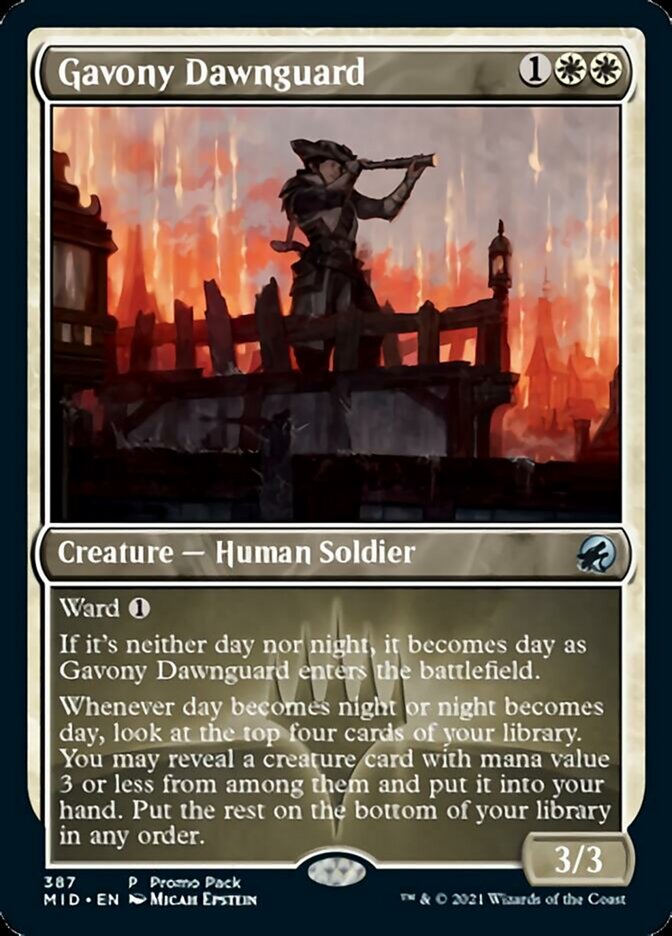 Gavony Dawnguard (Promo Pack) [Innistrad: Midnight Hunt Promos] | Game Grid - Logan