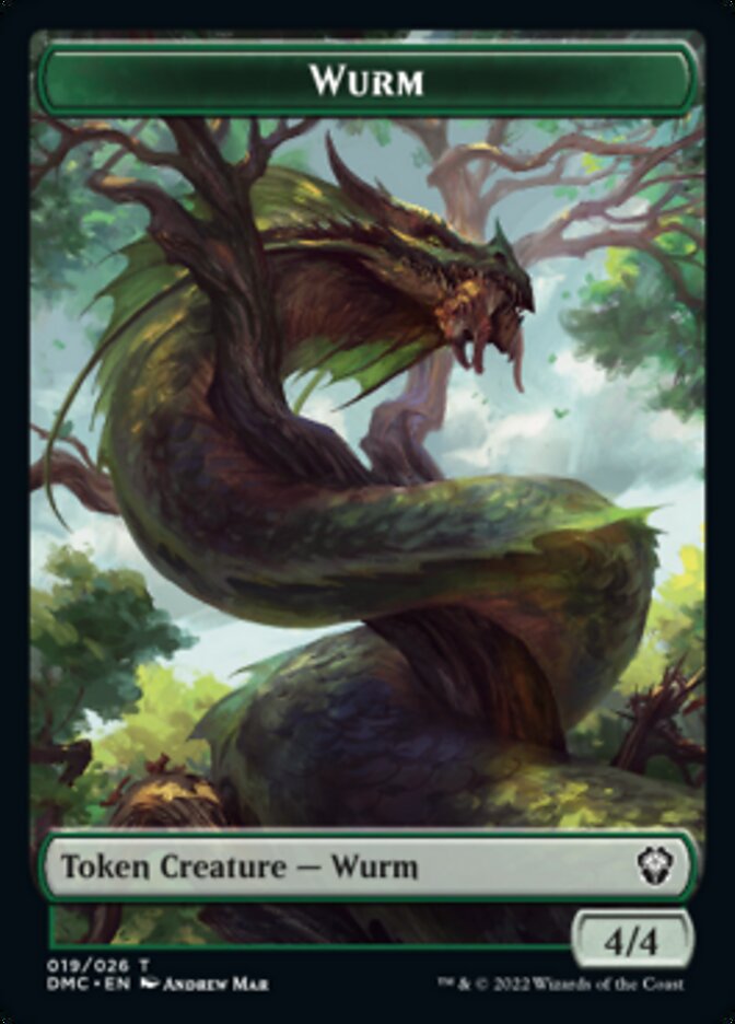 Wurm Token [Dominaria United Commander Tokens] | Game Grid - Logan