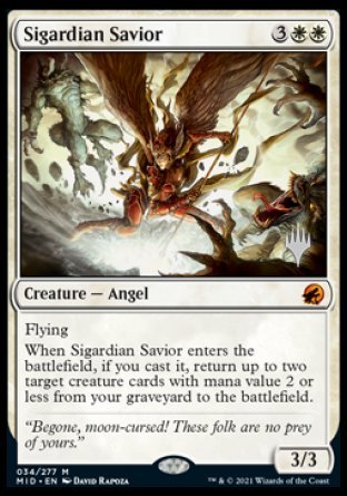 Sigardian Savior (Promo Pack) [Innistrad: Midnight Hunt Promos] | Game Grid - Logan