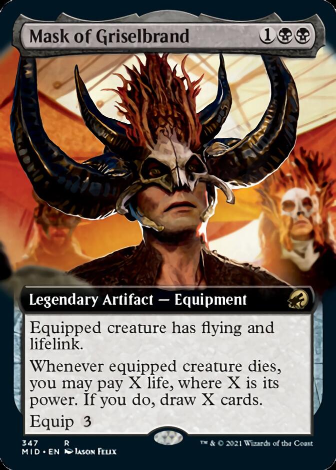 Mask of Griselbrand (Extended Art) [Innistrad: Midnight Hunt] | Game Grid - Logan
