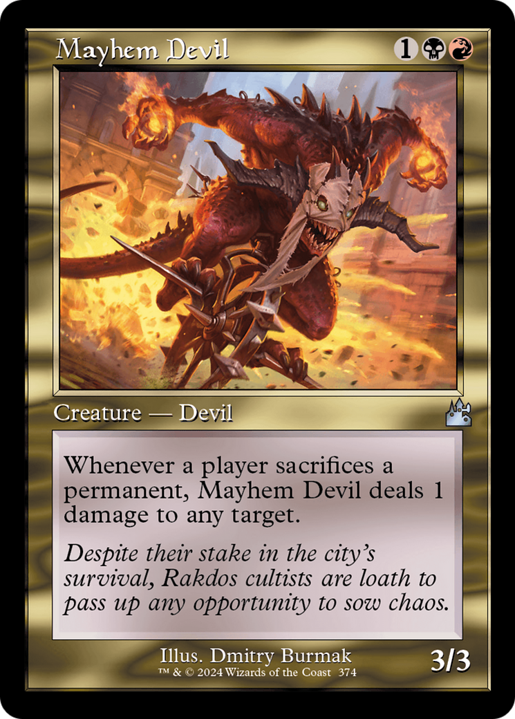 Mayhem Devil (Retro Frame) [Ravnica Remastered] | Game Grid - Logan