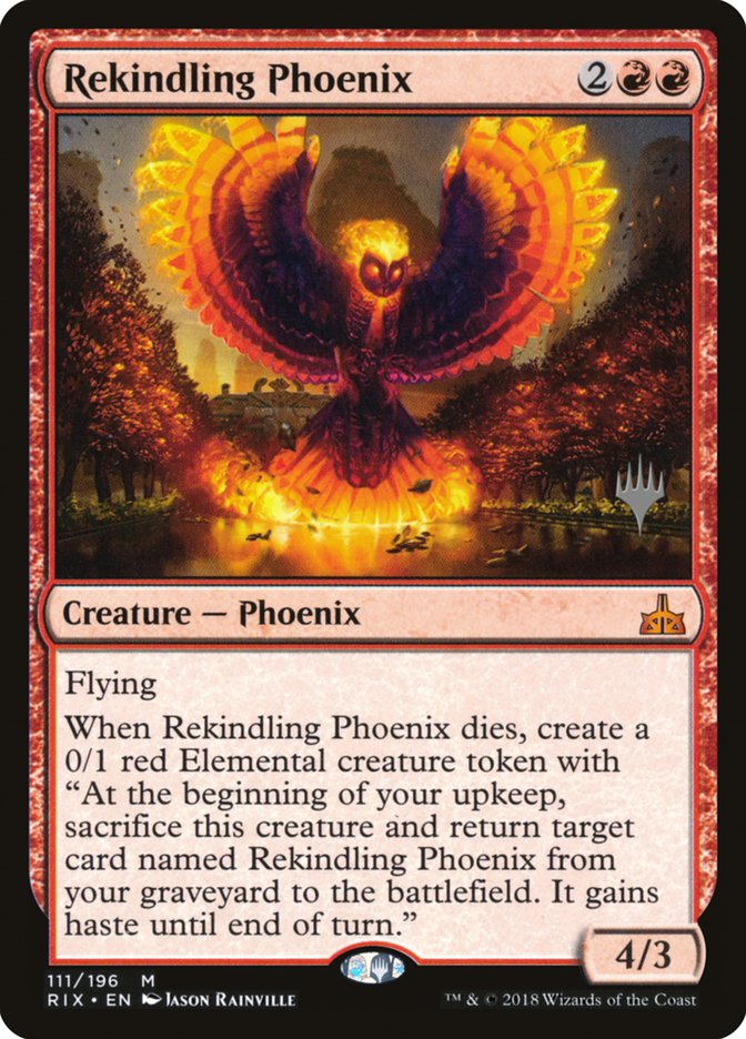 Rekindling Phoenix (Promo Pack) [Rivals of Ixalan Promos] | Game Grid - Logan