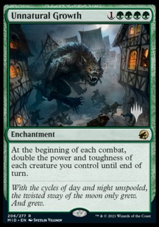 Unnatural Growth (Promo Pack) [Innistrad: Midnight Hunt Promos] | Game Grid - Logan