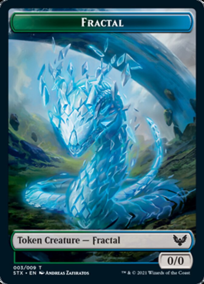 Elemental // Fractal Double-Sided Token [Strixhaven: School of Mages Tokens] | Game Grid - Logan