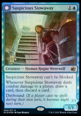 Suspicious Stowaway // Seafaring Werewolf [Innistrad: Midnight Hunt Prerelease Promos] | Game Grid - Logan