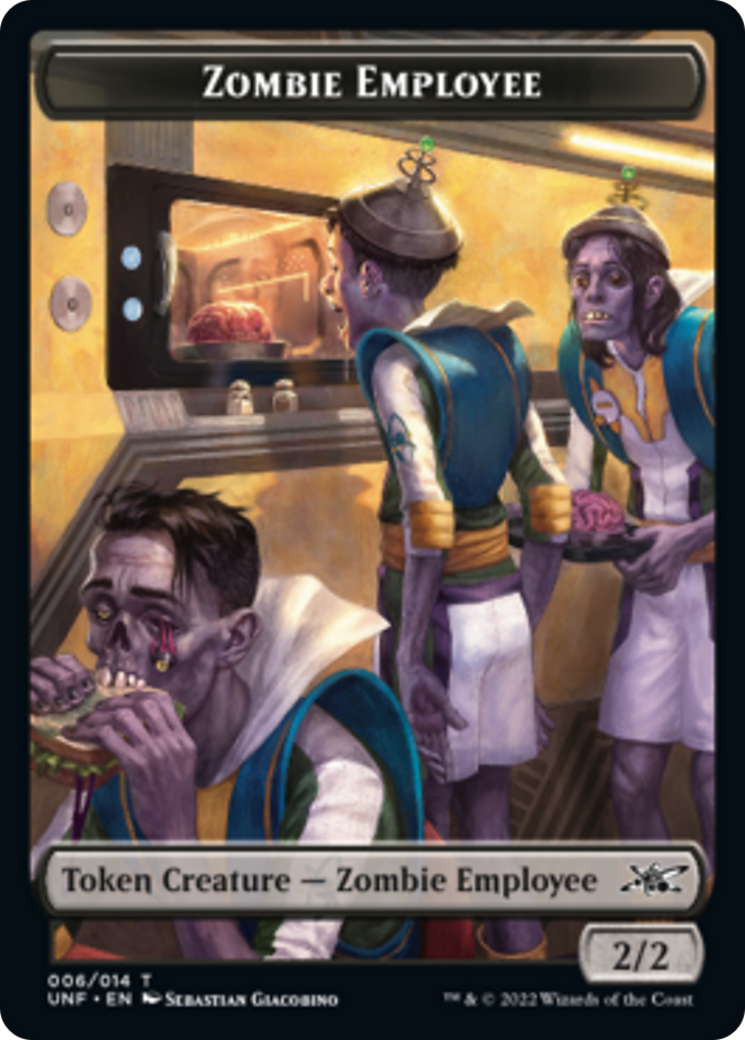 Zombie Employee // Storm Crow Double-Sided Token [Unfinity Tokens] | Game Grid - Logan