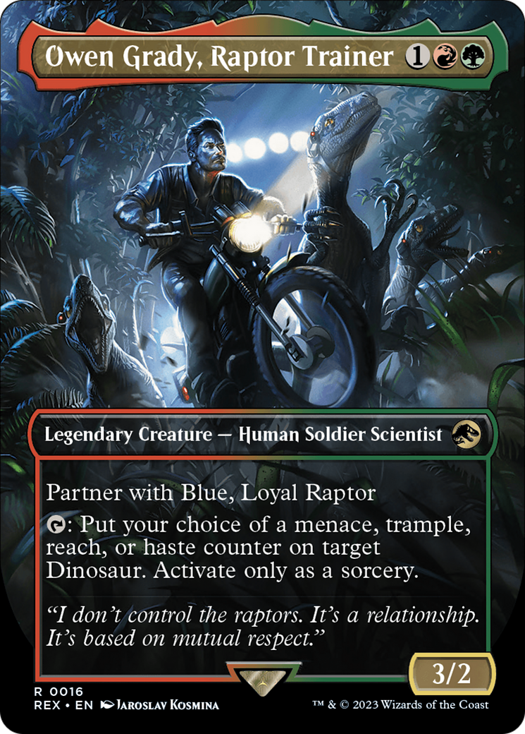 Owen Grady, Raptor Trainer (Borderless) [Jurassic World Collection] | Game Grid - Logan