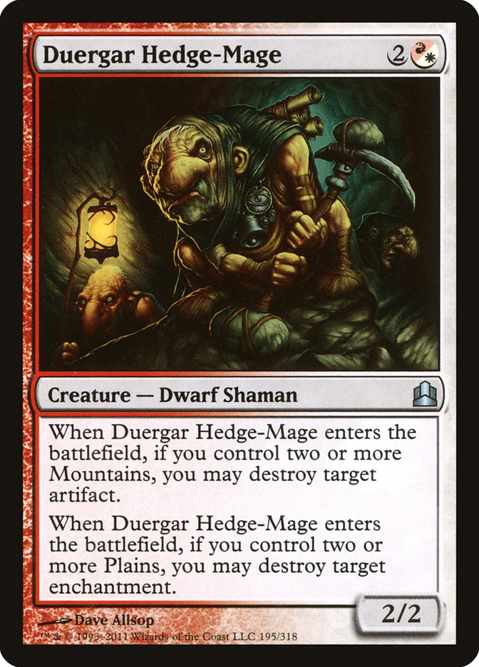 Duergar Hedge-Mage [Commander 2011] | Game Grid - Logan