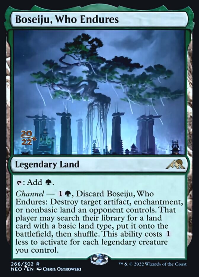 Boseiju, Who Endures [Kamigawa: Neon Dynasty Prerelease Promos] | Game Grid - Logan