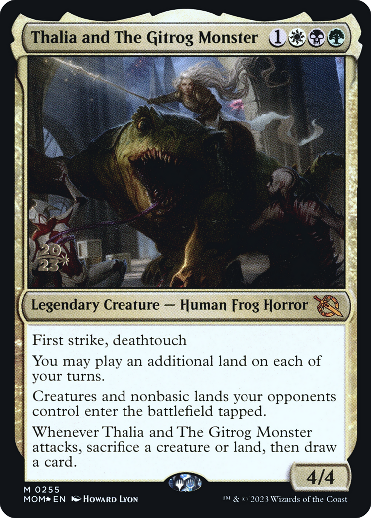 Thalia and The Gitrog Monster [March of the Machine Prerelease Promos] | Game Grid - Logan