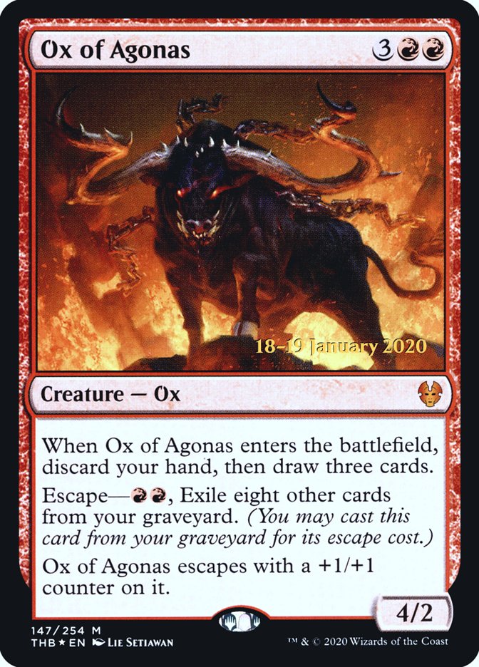 Ox of Agonas [Theros Beyond Death Prerelease Promos] | Game Grid - Logan