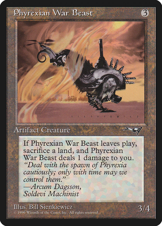 Phyrexian War Beast (Signature on Right) [Alliances] | Game Grid - Logan