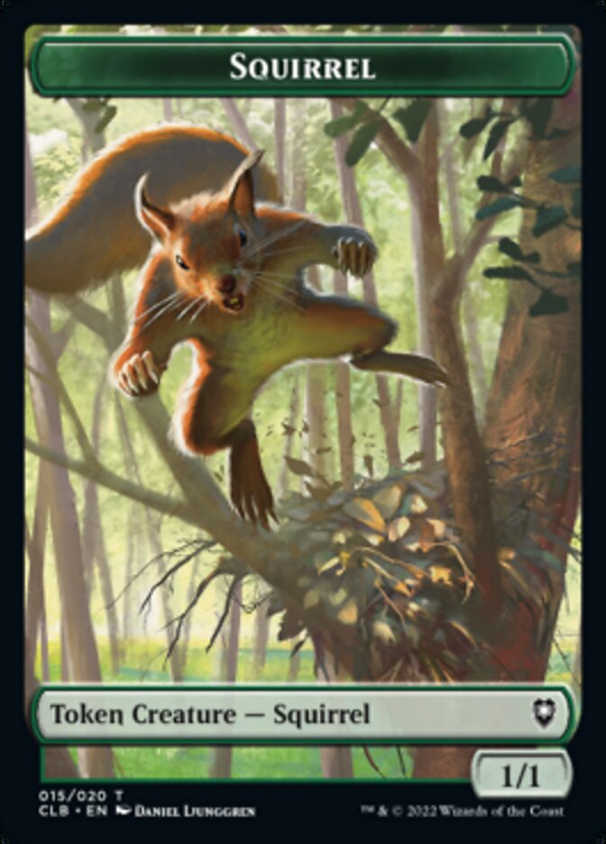 Treasure // Squirrel Double-Sided Token [Commander Legends: Battle for Baldur's Gate Tokens] | Game Grid - Logan