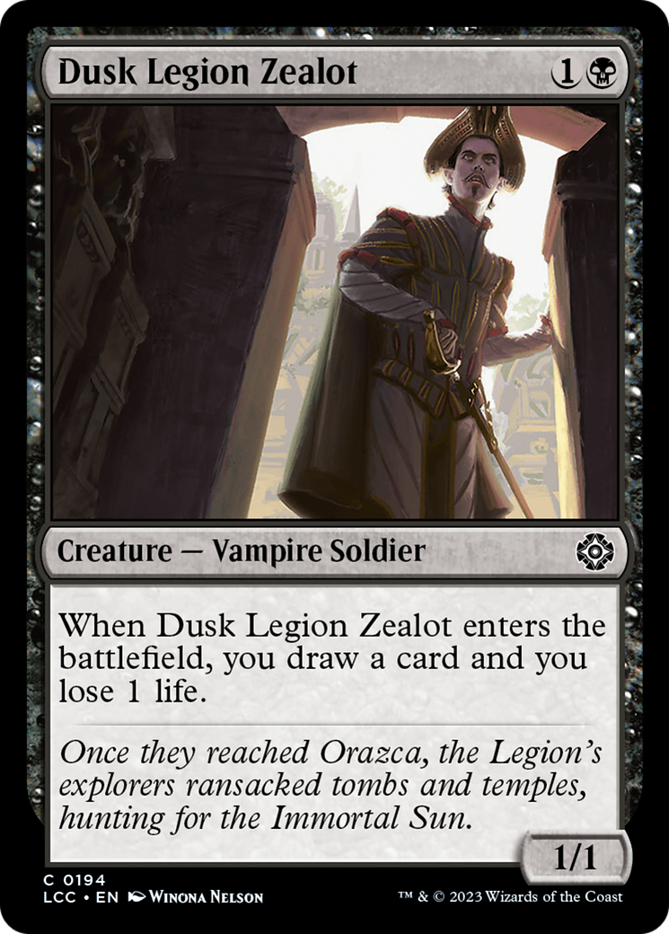 Dusk Legion Zealot [The Lost Caverns of Ixalan Commander] | Game Grid - Logan