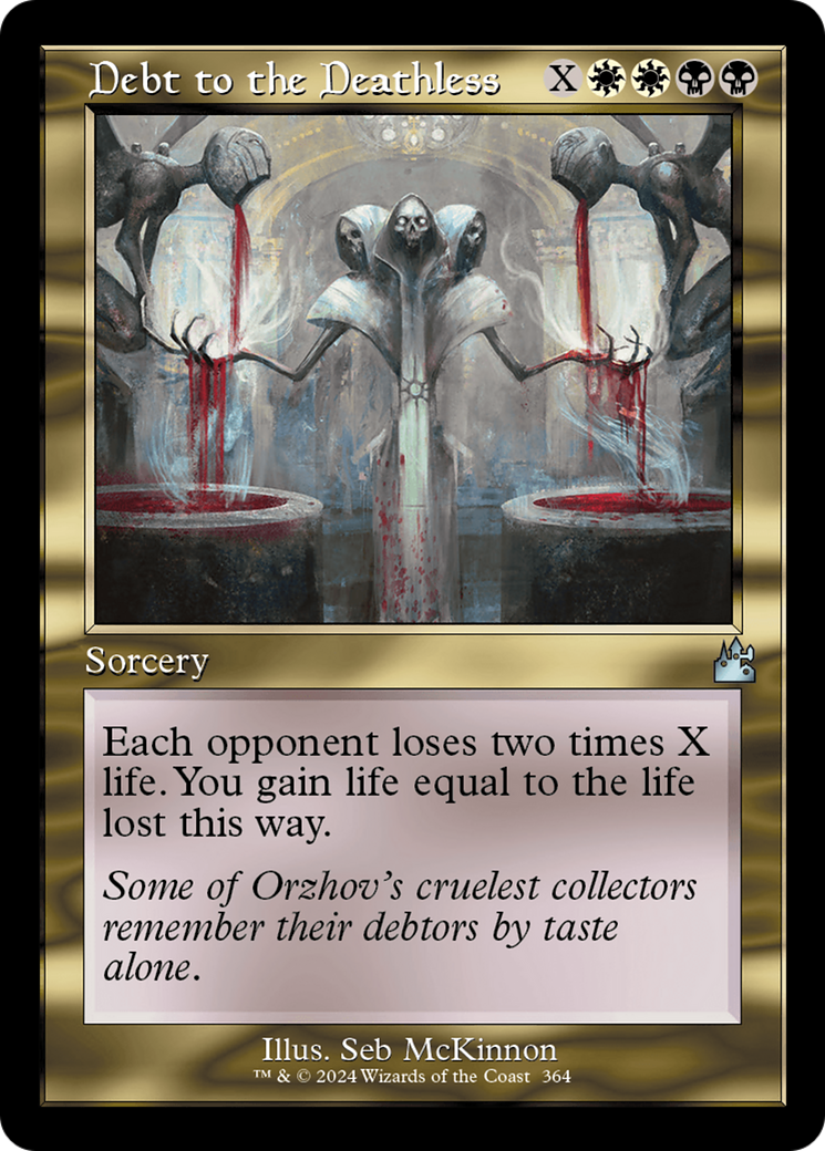 Debt to the Deathless (Retro Frame) [Ravnica Remastered] | Game Grid - Logan