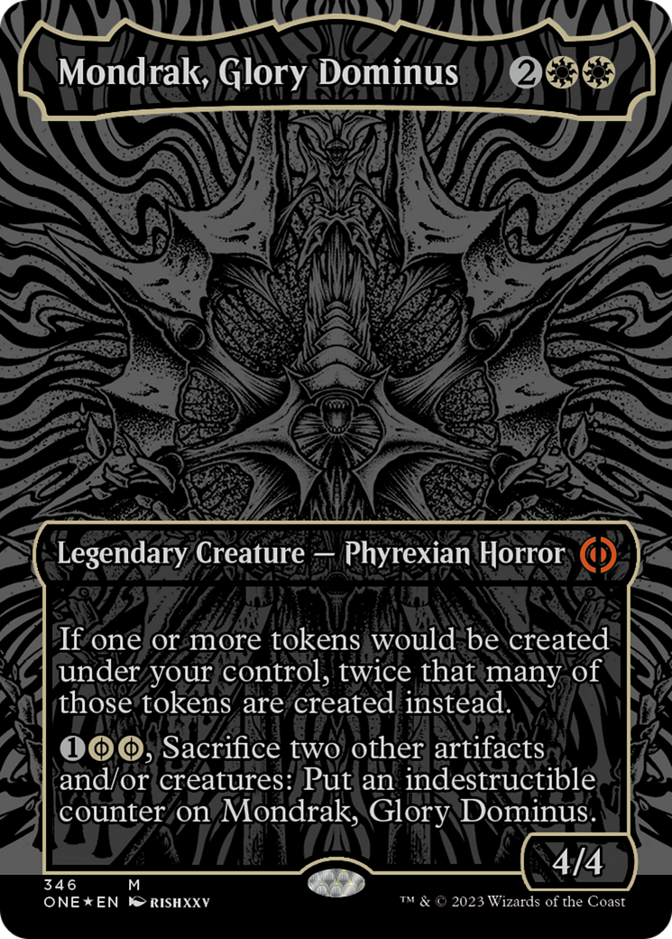 Mondrak, Glory Dominus (Oil Slick Raised Foil) [Phyrexia: All Will Be One] | Game Grid - Logan