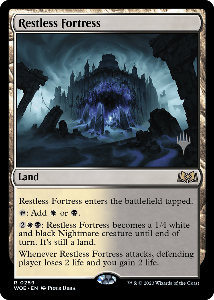 Restless Fortress (Promo Pack) [Wilds of Eldraine Promos] | Game Grid - Logan