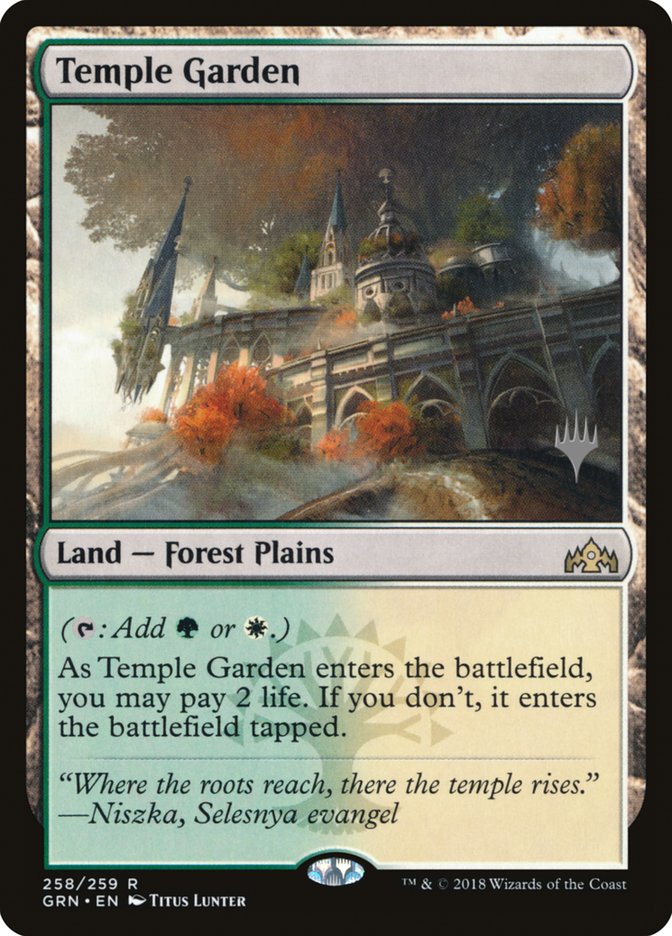 Temple Garden (Promo Pack) [Guilds of Ravnica Promos] | Game Grid - Logan