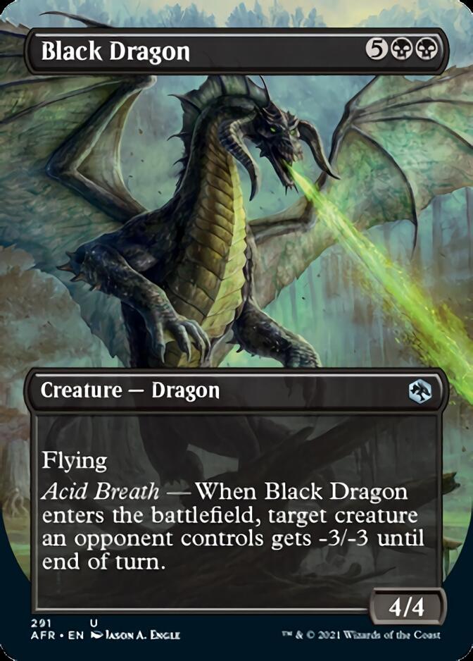 Black Dragon (Borderless Alternate Art) [Dungeons & Dragons: Adventures in the Forgotten Realms] | Game Grid - Logan