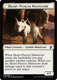 Heart-Piercer Manticore // Dragon Double-Sided Token [Commander 2019 Tokens] | Game Grid - Logan