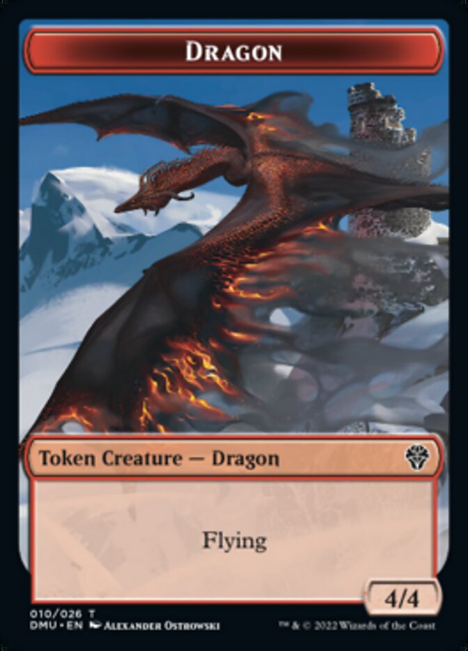 Bird (002) // Dragon Double-Sided Token [Dominaria United Tokens] | Game Grid - Logan