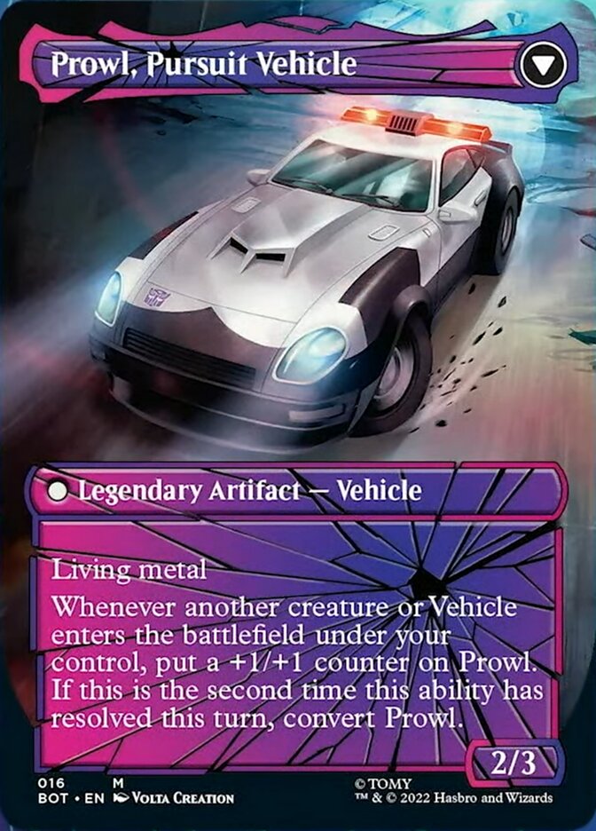 Prowl, Stoic Strategist // Prowl, Pursuit Vehicle (Shattered Glass) [Transformers] | Game Grid - Logan