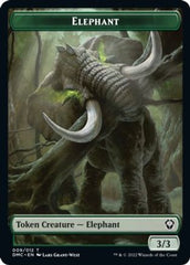 Elephant // Treasure Double-Sided Token [Dominaria United Commander Tokens] | Game Grid - Logan