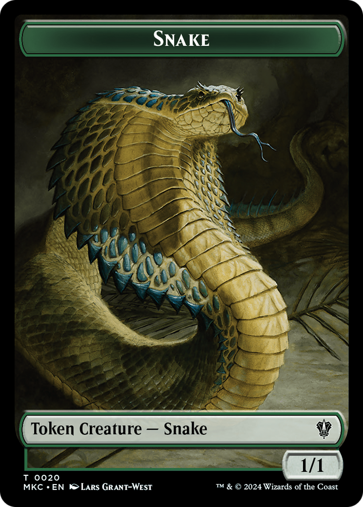 Snake // Morph Double-Sided Token [Murders at Karlov Manor Commander Tokens] | Game Grid - Logan