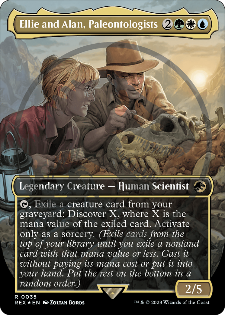 Ellie and Alan, Paleontologists Emblem (Borderless) [Jurassic World Collection Tokens] | Game Grid - Logan