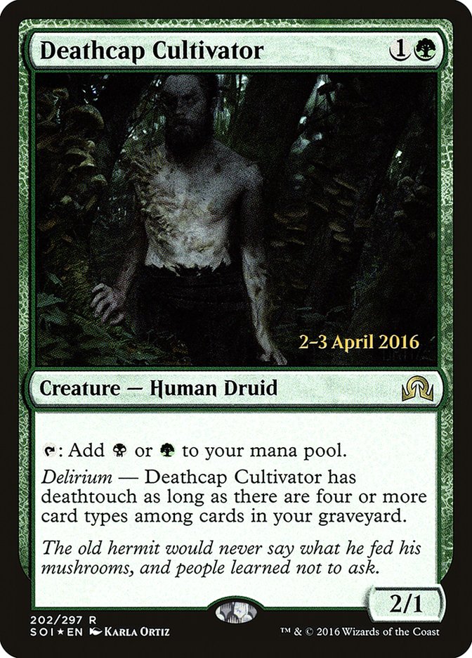 Deathcap Cultivator [Shadows over Innistrad Prerelease Promos] | Game Grid - Logan