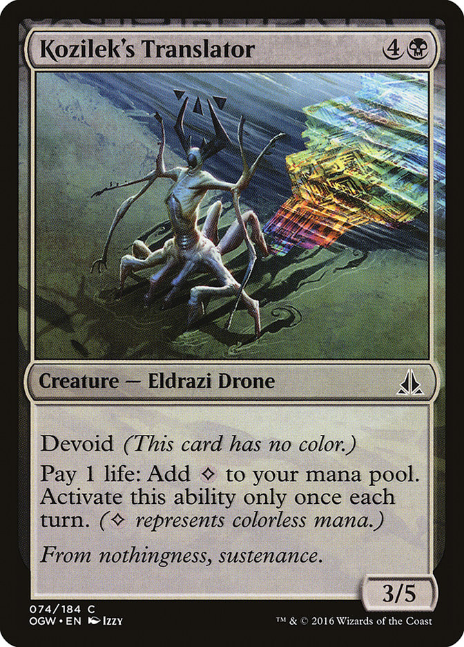 Kozilek's Translator [Oath of the Gatewatch] | Game Grid - Logan