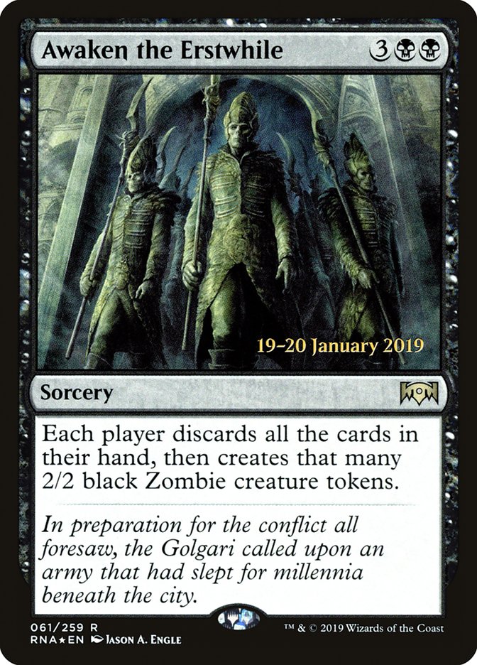 Awaken the Erstwhile [Ravnica Allegiance Prerelease Promos] | Game Grid - Logan