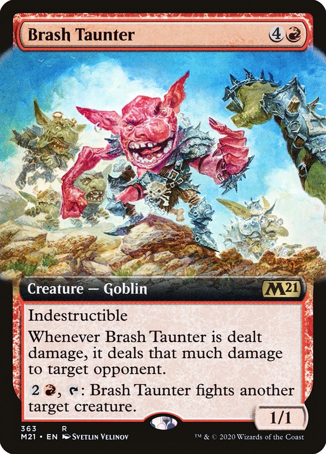 Brash Taunter (Extended Art) [Core Set 2021] | Game Grid - Logan