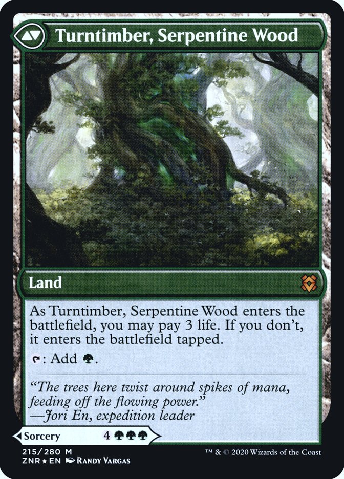 Turntimber Symbiosis // Turntimber, Serpentine Wood [Zendikar Rising Prerelease Promos] | Game Grid - Logan