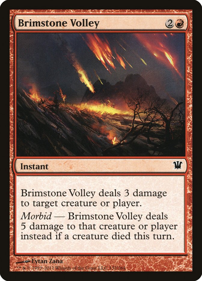 Brimstone Volley [Innistrad] | Game Grid - Logan