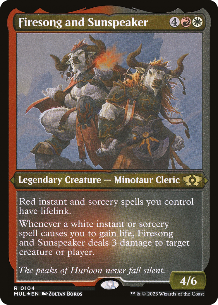 Firesong and Sunspeaker (Foil Etched) [Multiverse Legends] | Game Grid - Logan