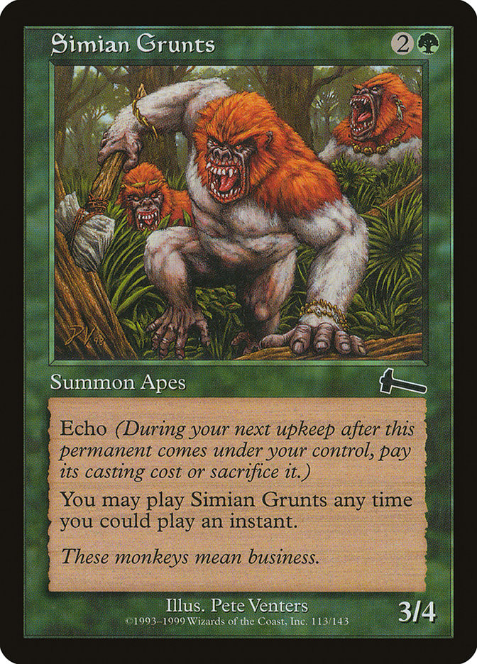 Simian Grunts [Urza's Legacy] | Game Grid - Logan