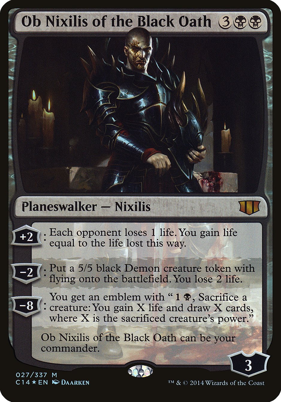 Ob Nixilis of the Black Oath (Oversized) [Commander 2014 Oversized] | Game Grid - Logan