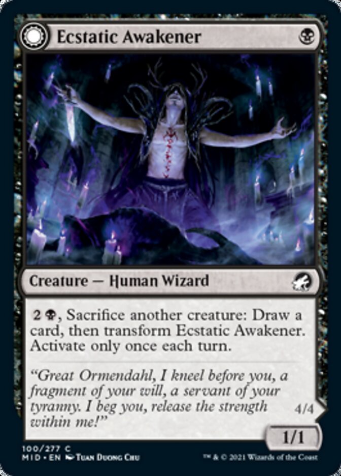 Ecstatic Awakener // Awoken Demon [Innistrad: Midnight Hunt] | Game Grid - Logan