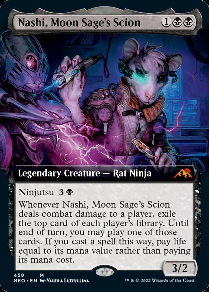 Nashi, Moon Sage's Scion (Extended Art) [Kamigawa: Neon Dynasty] | Game Grid - Logan