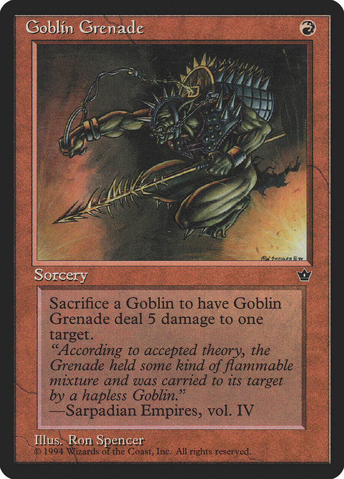 Goblin Grenade (Ron Spencer) [Fallen Empires] | Game Grid - Logan