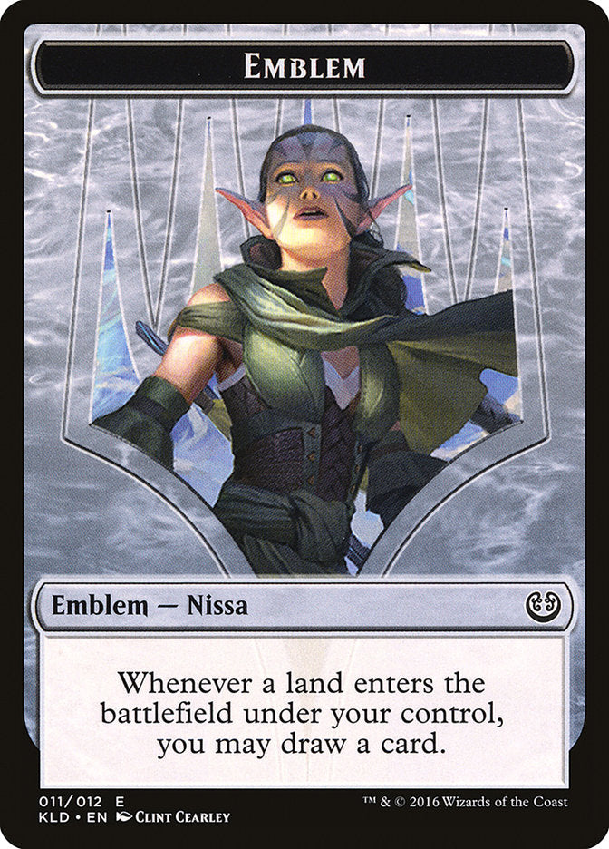 Nissa, Vital Force Emblem [Kaladesh Tokens] | Game Grid - Logan