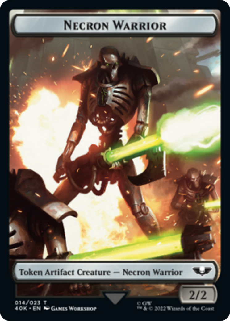 Necron Warrior // Insect Double-sided (Surge Foil) [Warhammer 40,000 Tokens] | Game Grid - Logan