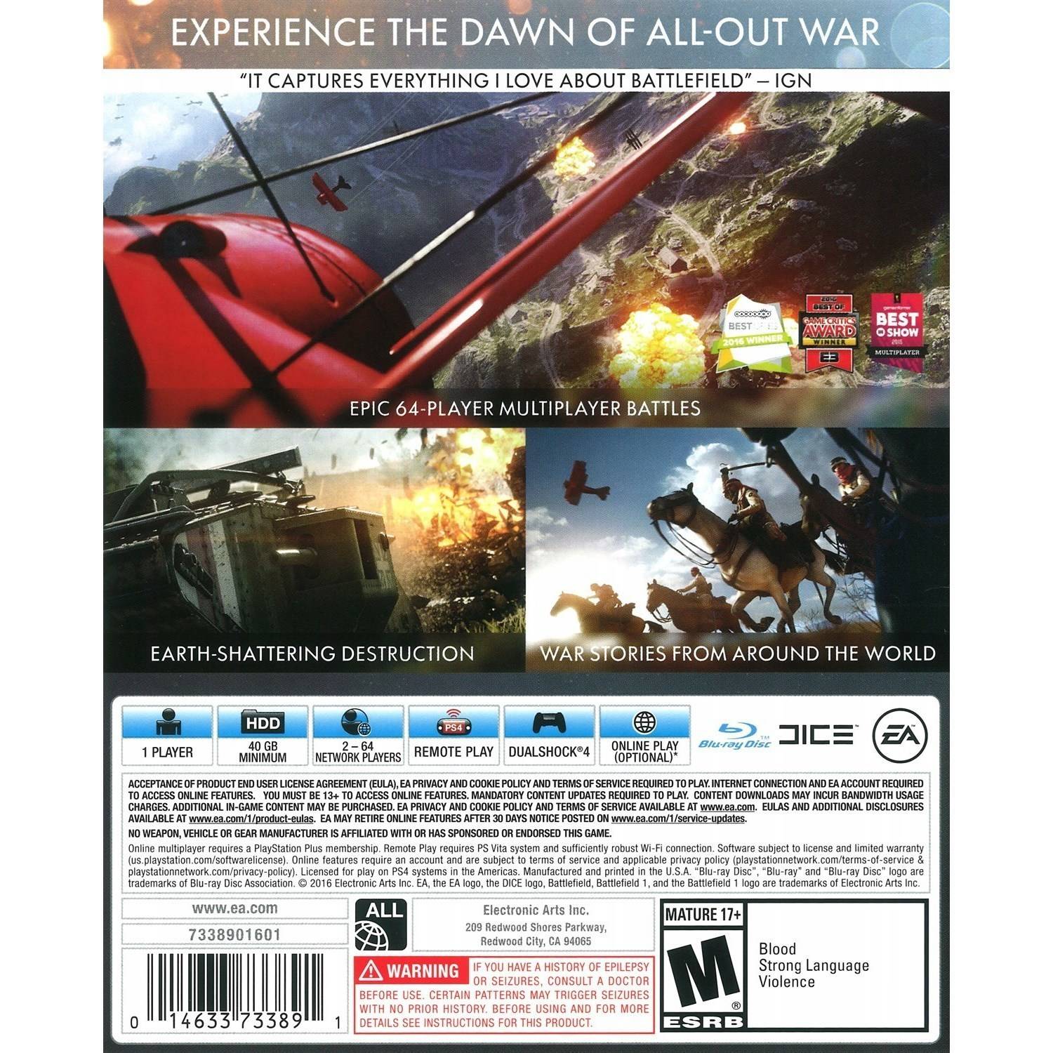 Battlefield 1 (Used/PS4) | Game Grid - Logan