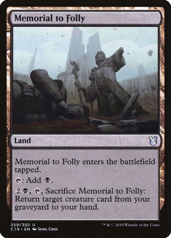 Memorial to Folly [Commander 2019] | Game Grid - Logan
