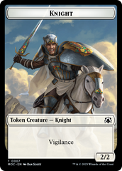 Knight (7) // Spirit (14) Double-Sided Token [March of the Machine Commander Tokens] | Game Grid - Logan