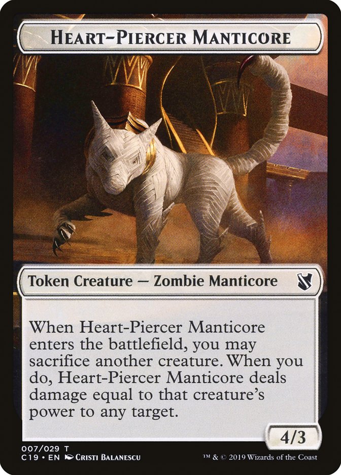 Heart-Piercer Manticore Token [Commander 2019 Tokens] | Game Grid - Logan