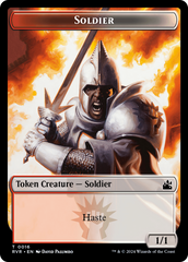 Spirit (0018) // Soldier Double-Sided Token [Ravnica Remastered Tokens] | Game Grid - Logan